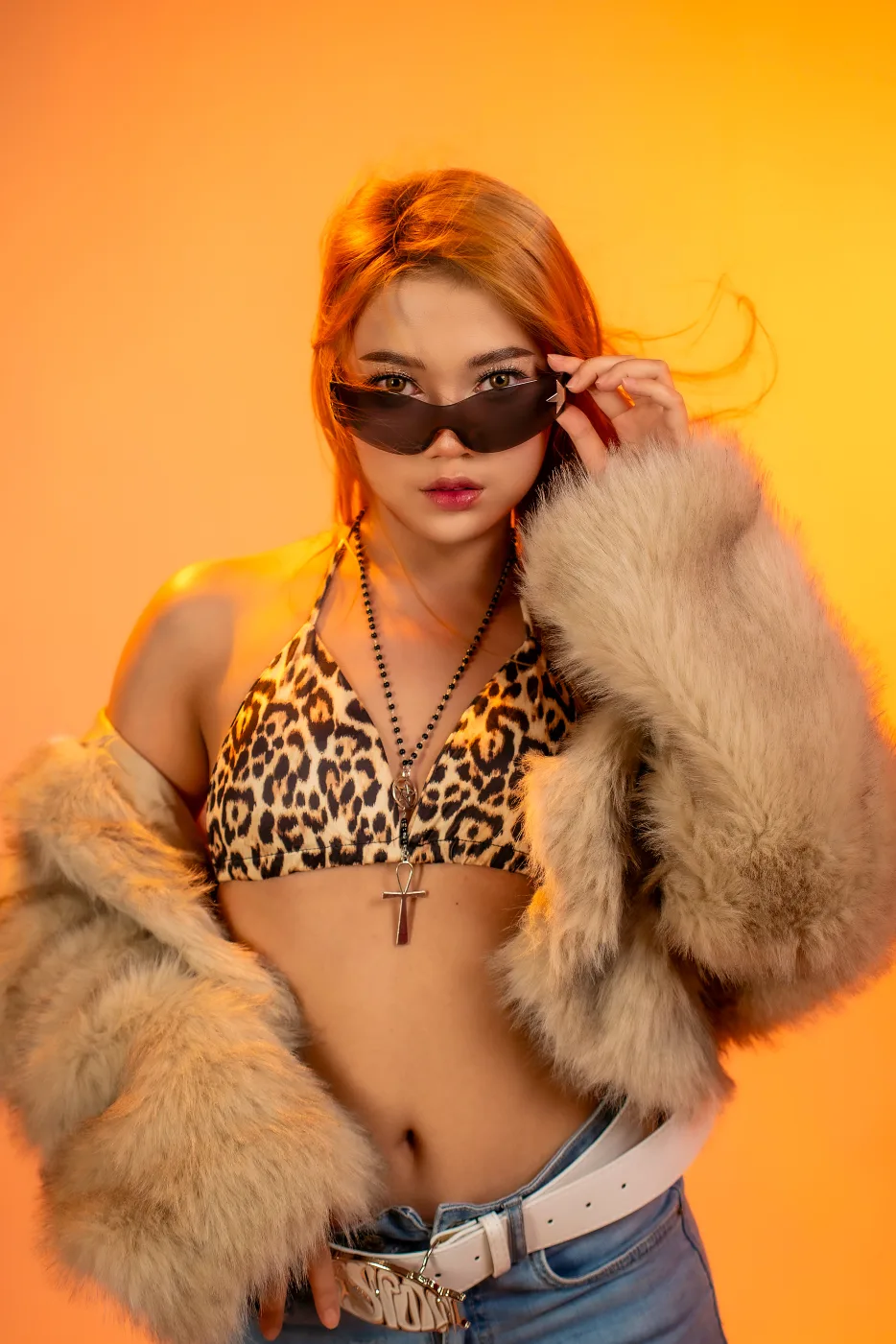 DJ Maya Lorensina – fur coat & leopard, Jakarta